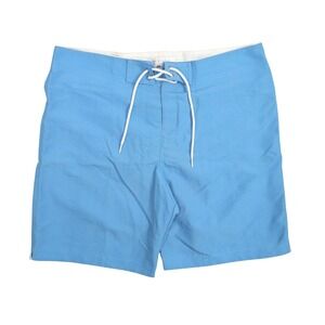 Parke & Ronen Swim Trunks Mens 34 Blue Solid‎ Lined Shorts Board Nylon Beachwear